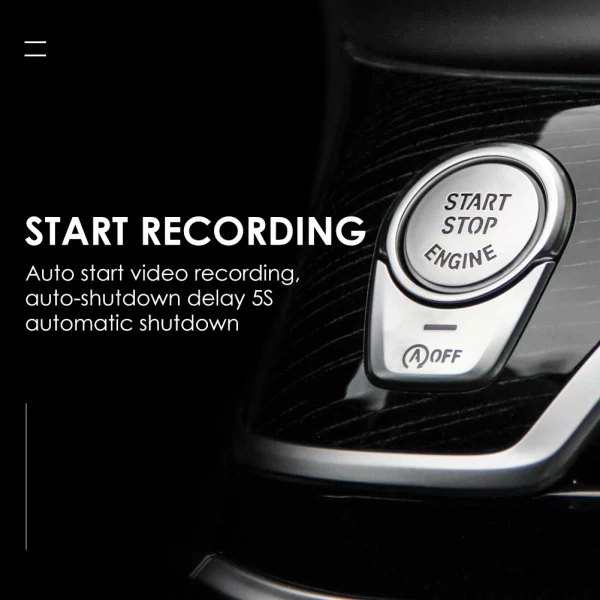 2K HD Rearview Mirror Tachograph Reverse Car Dashboard Camera 170 Wide Angle - Image 4