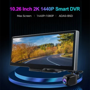 Dash Cam 2K 1440P GPS Tracks Dashboard Car Camera Driving Recorder 24H Park