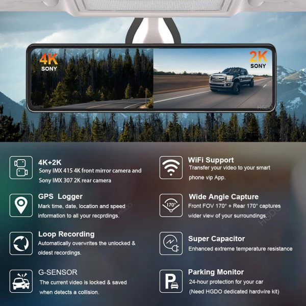 2K Dash cam GPS WIFI - Image 2